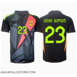 Espanja Unai Simon #23 Maalivahti Vieraspaita EM-Kisat 2024 Lyhythihainen